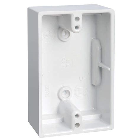 electrical outlet box for wall mounted light|shallow surface mount outlet box.